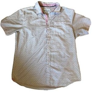 INTERNATIONAL REPORT MEN'S ARROW PRINT SHORT SLEEVE BUTTON DOWN SHIRT SIZE XL